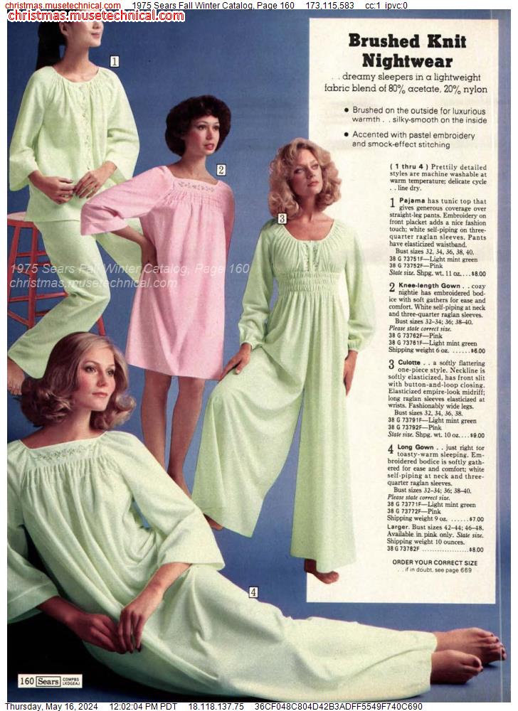 1975 Sears Fall Winter Catalog, Page 160