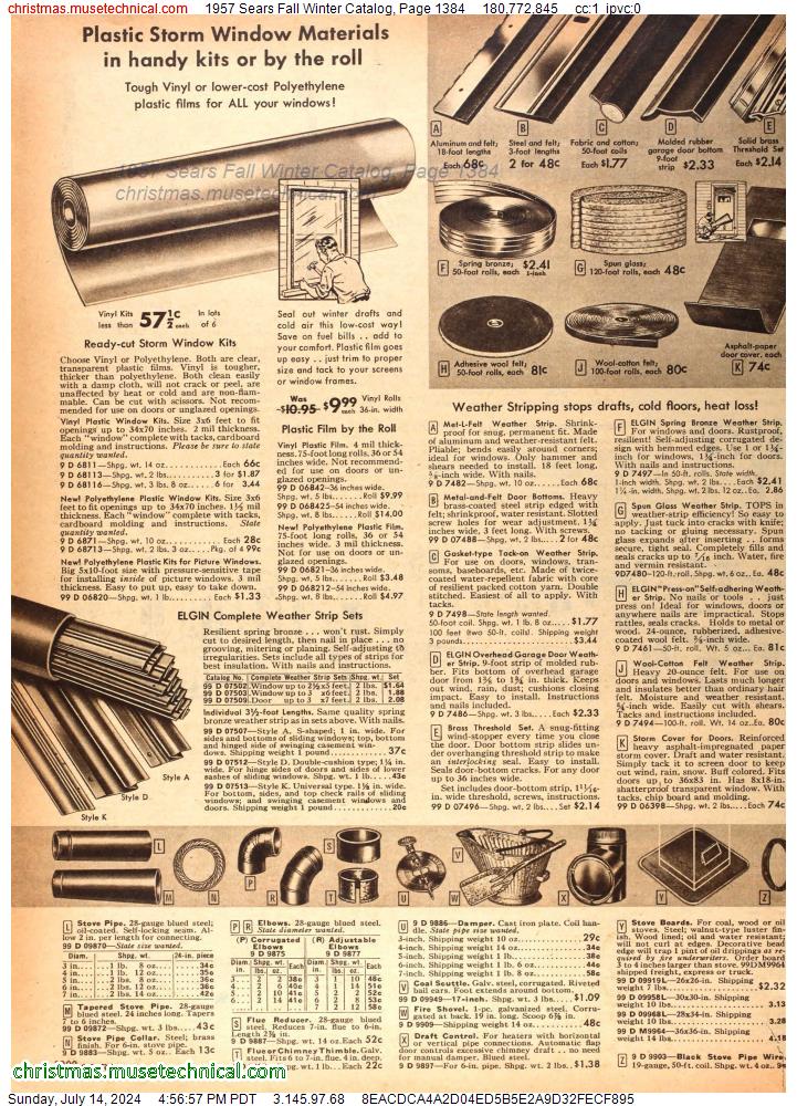 1957 Sears Fall Winter Catalog, Page 1384