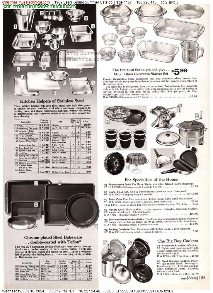1969 Sears Spring Summer Catalog, Page 1157