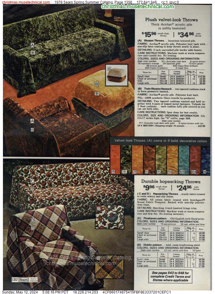 1976 Sears Spring Summer Catalog, Page 1356