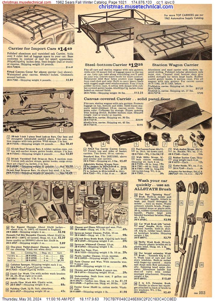 1962 Sears Fall Winter Catalog, Page 1021
