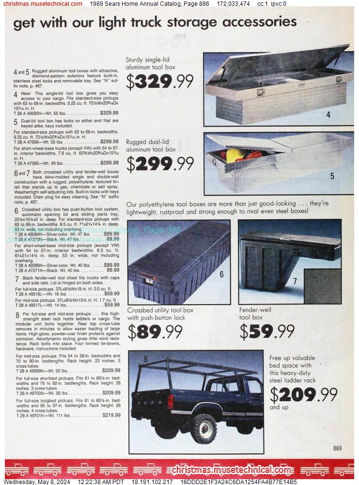 1989 Sears Home Annual Catalog, Page 886