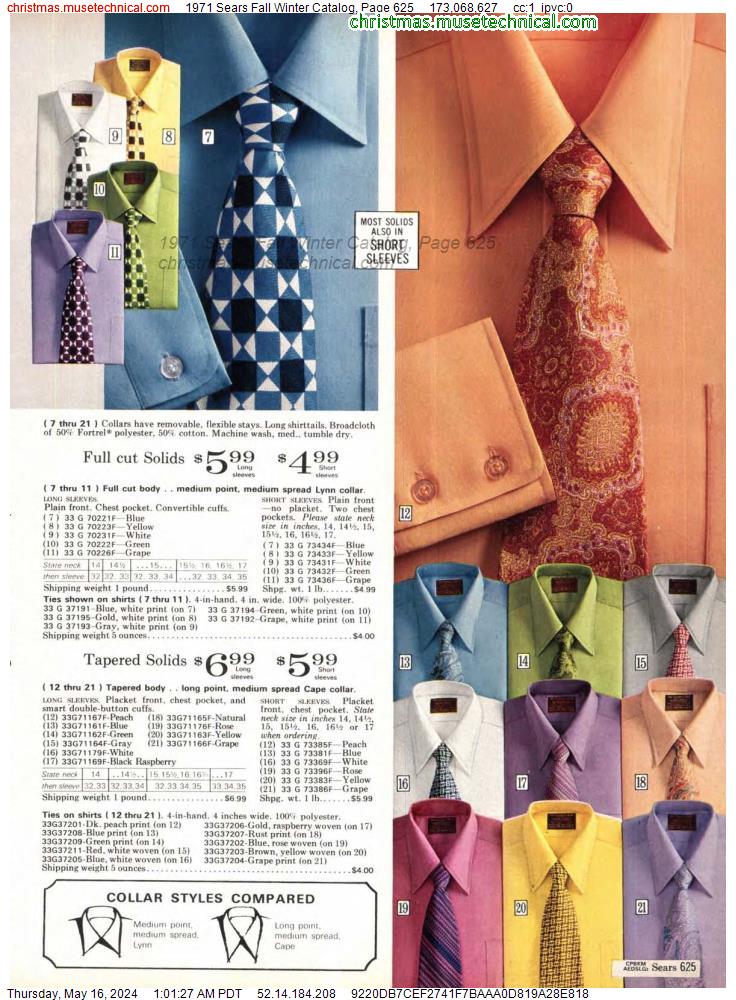1971 Sears Fall Winter Catalog, Page 625