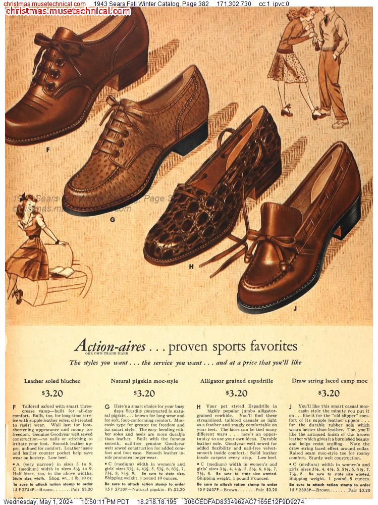 1943 Sears Fall Winter Catalog, Page 382