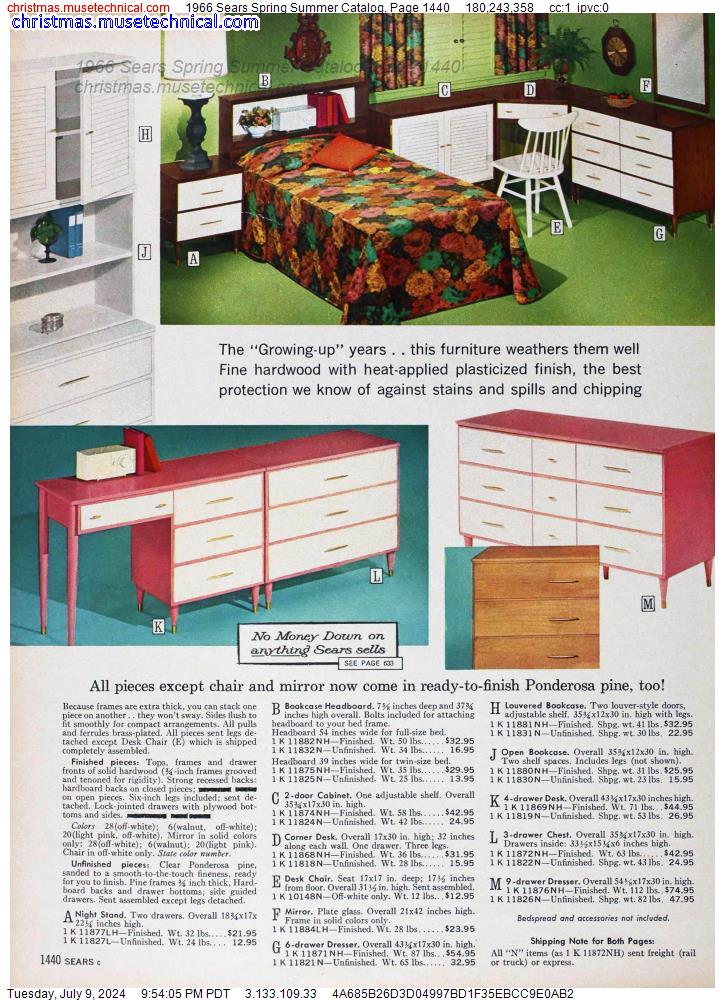 1966 Sears Spring Summer Catalog, Page 1440
