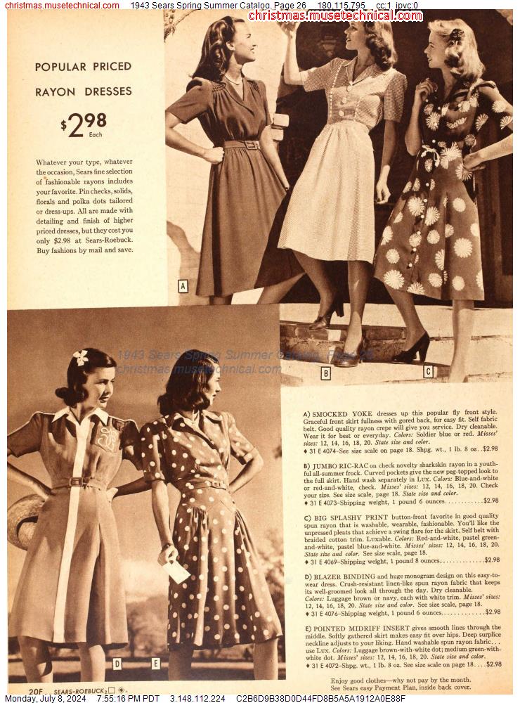 1943 Sears Spring Summer Catalog, Page 26