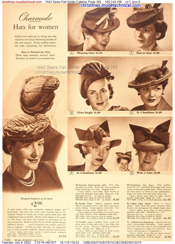 1943 Sears Fall Winter Catalog, Page 162