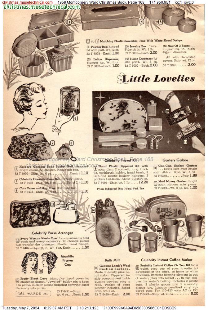 1959 Montgomery Ward Christmas Book, Page 168