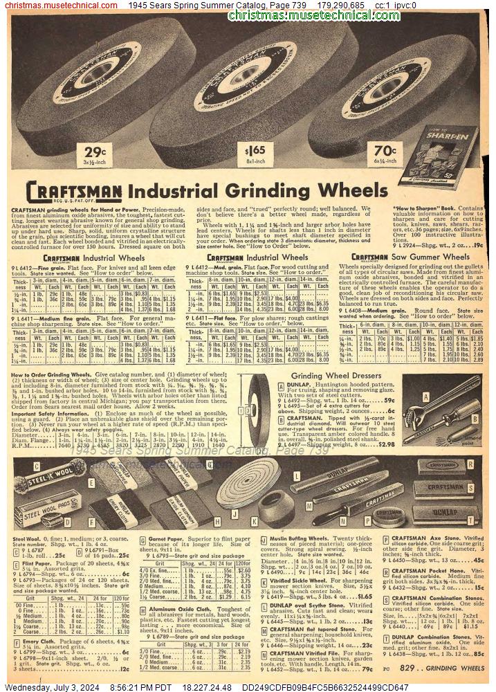 1945 Sears Spring Summer Catalog, Page 739