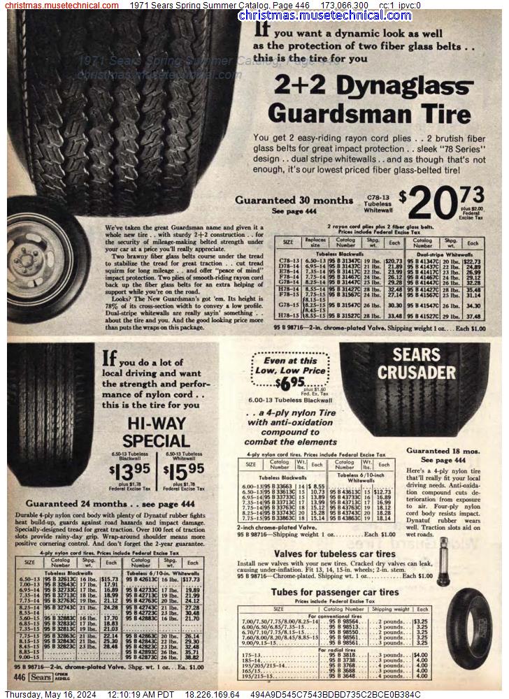 1971 Sears Spring Summer Catalog, Page 446