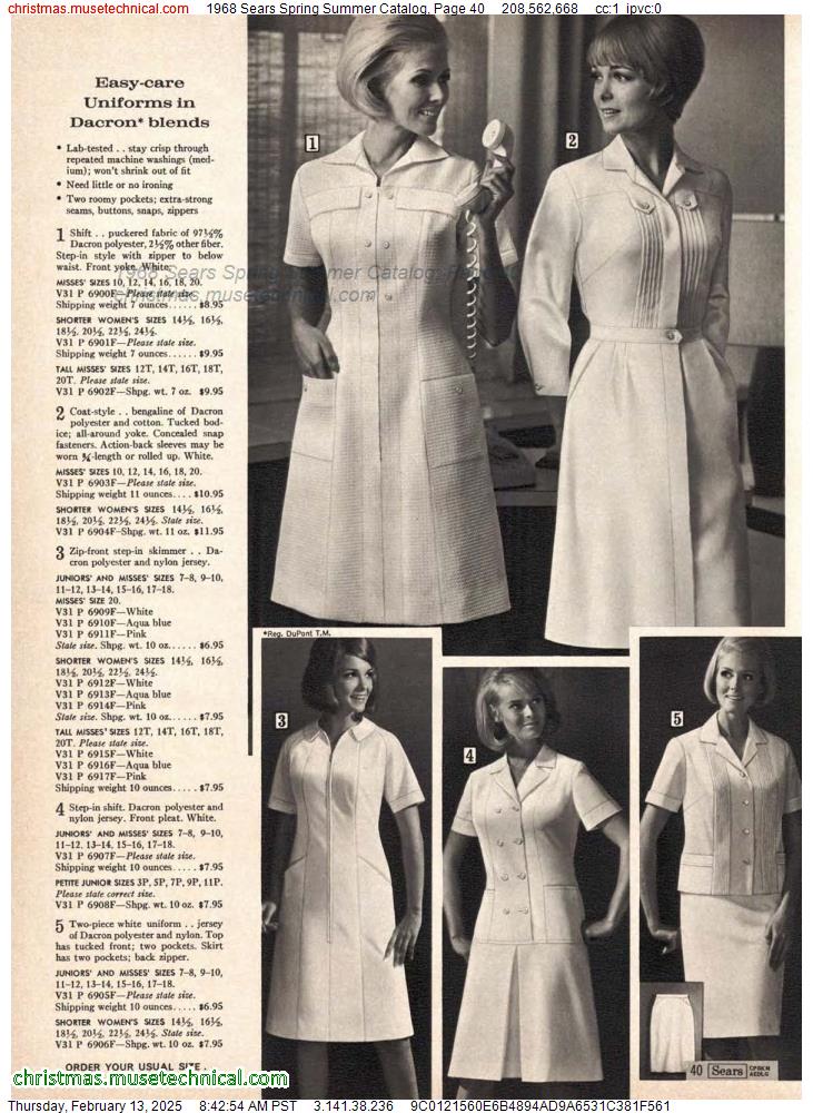 1968 Sears Spring Summer Catalog, Page 40