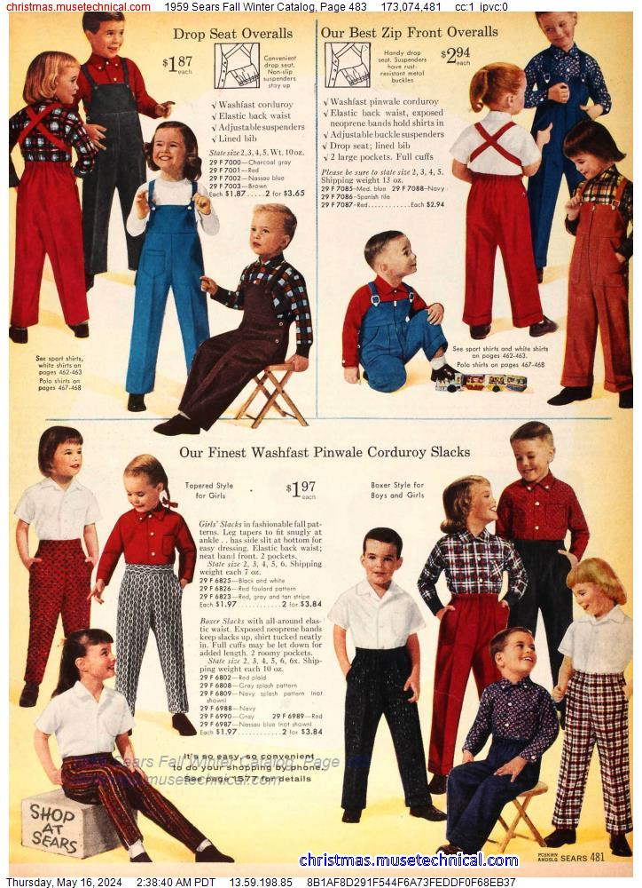 1959 Sears Fall Winter Catalog, Page 483