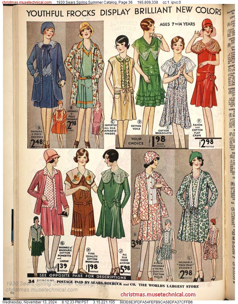 1930 Sears Spring Summer Catalog, Page 36