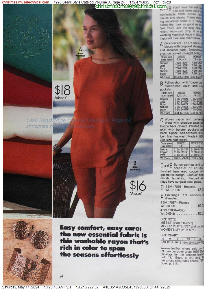1990 Sears Style Catalog Volume 3, Page 24