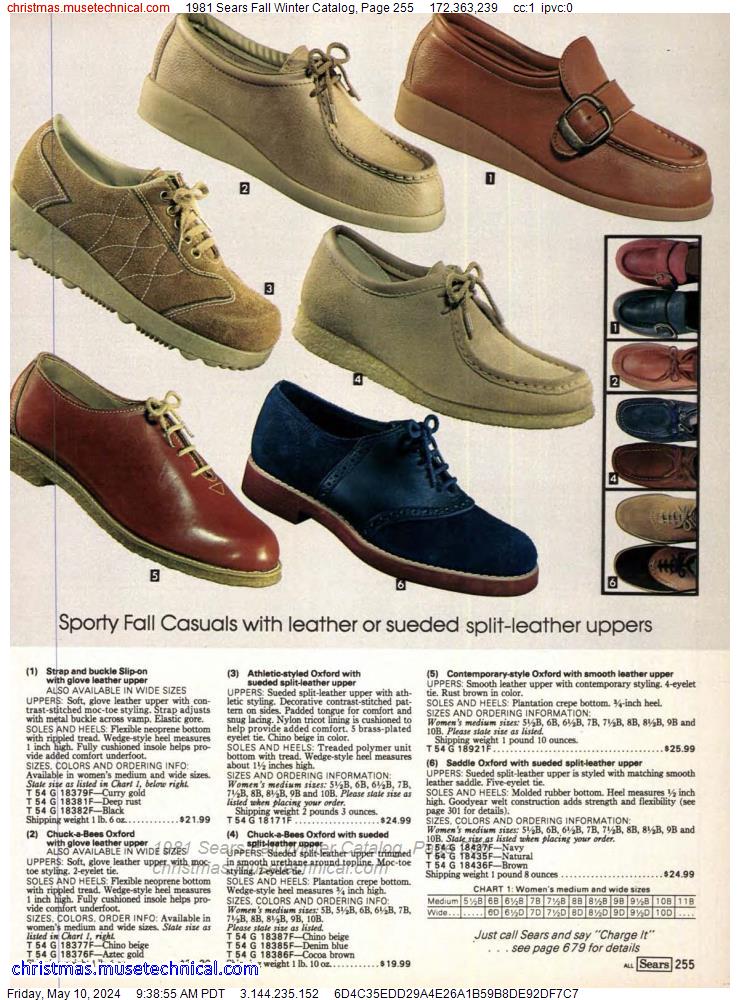 1981 Sears Fall Winter Catalog, Page 255