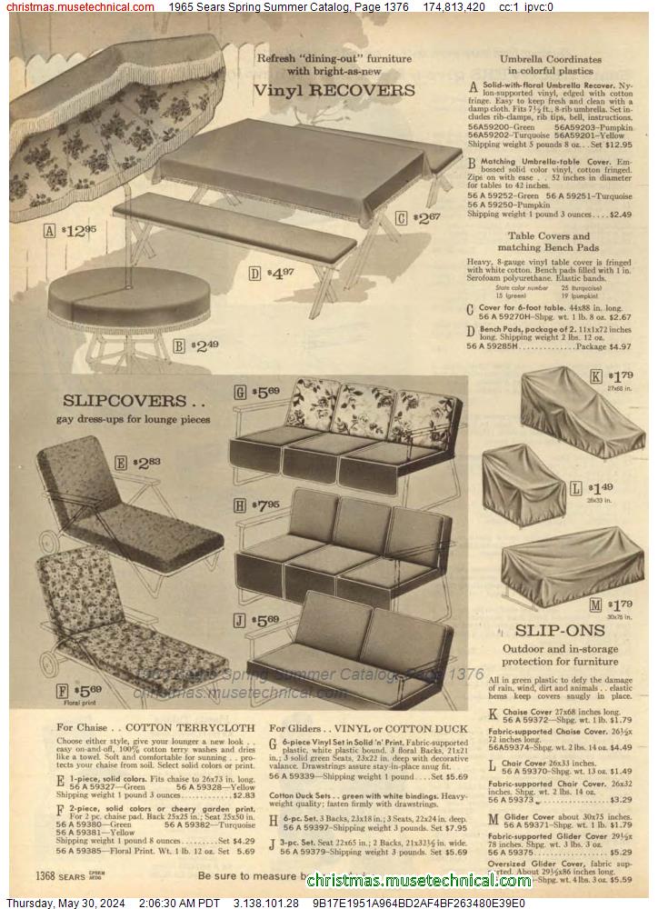1965 Sears Spring Summer Catalog, Page 1376