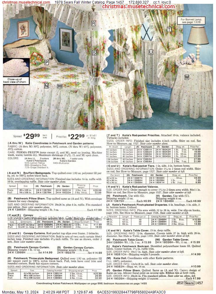 1978 Sears Fall Winter Catalog, Page 1457