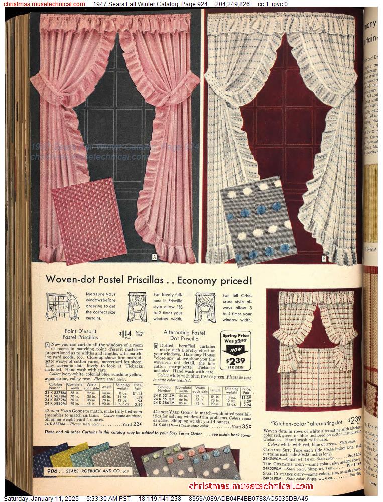 1947 Sears Fall Winter Catalog, Page 924