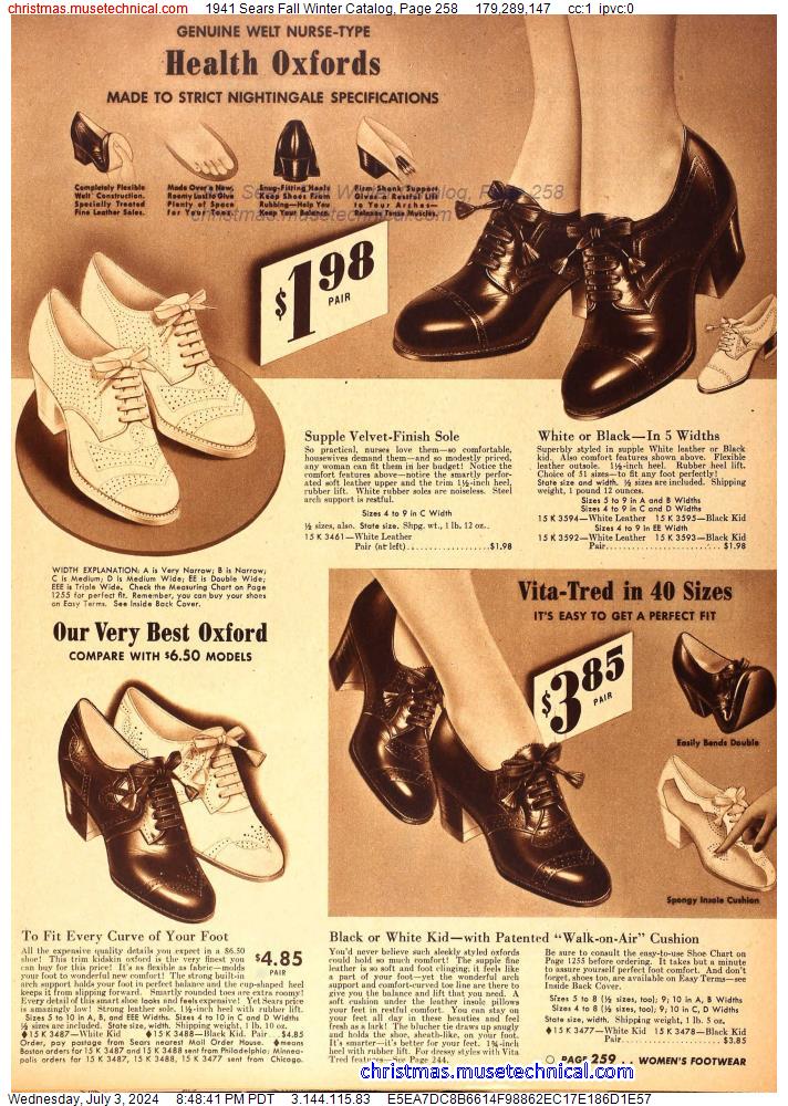 1941 Sears Fall Winter Catalog, Page 258