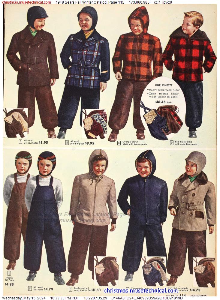 1948 Sears Fall Winter Catalog, Page 115