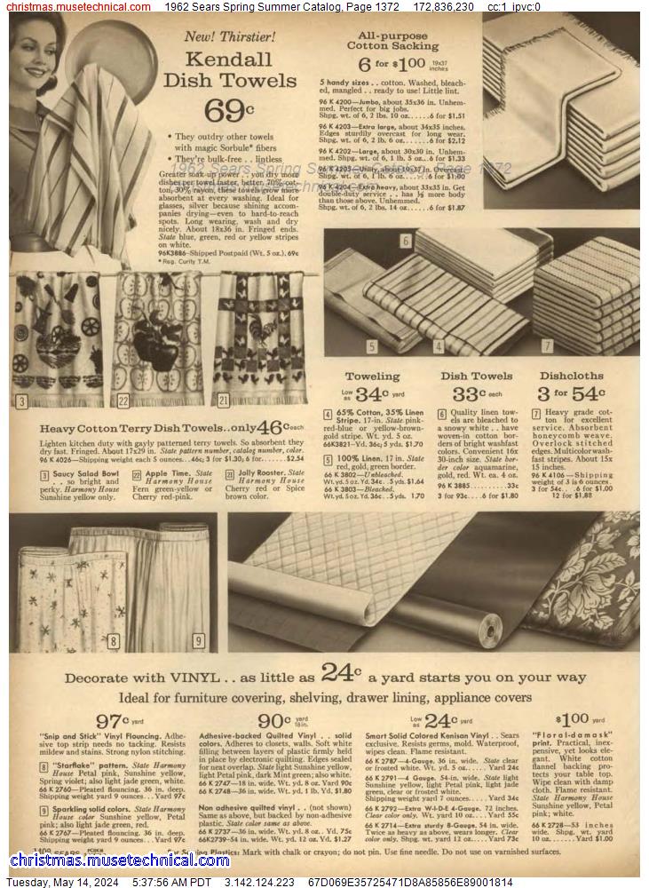 1962 Sears Spring Summer Catalog, Page 1372