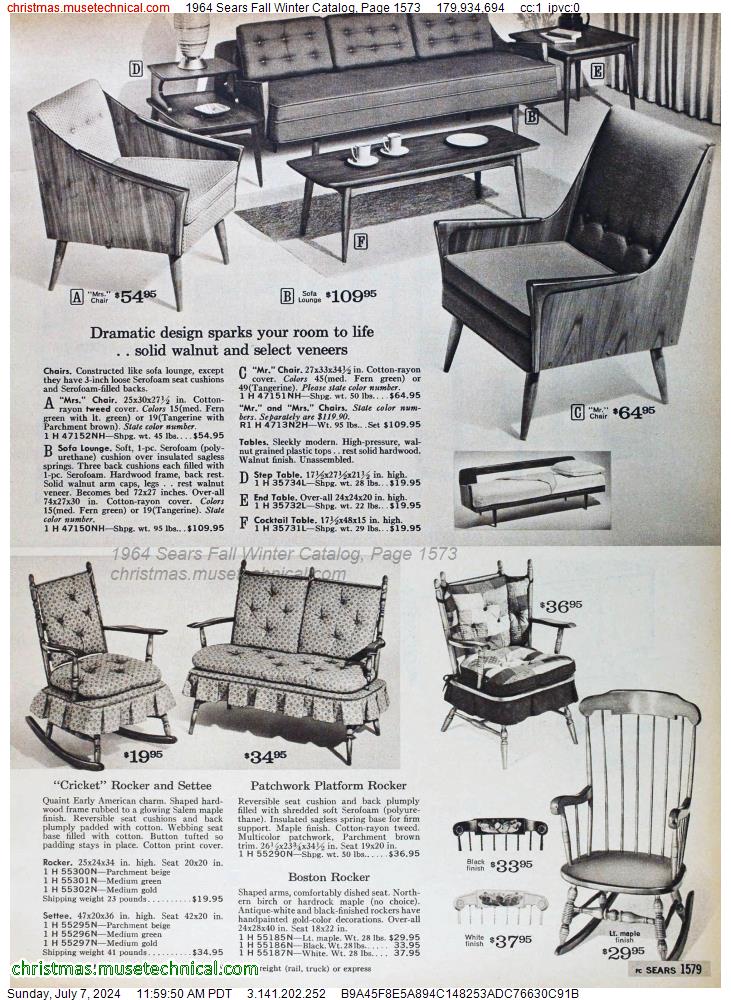1964 Sears Fall Winter Catalog, Page 1573