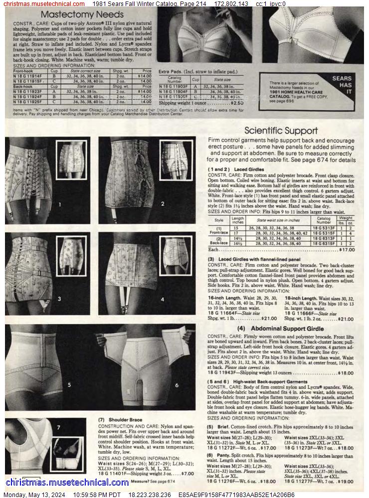 1981 Sears Fall Winter Catalog, Page 214