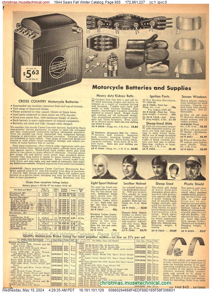1944 Sears Fall Winter Catalog, Page 955