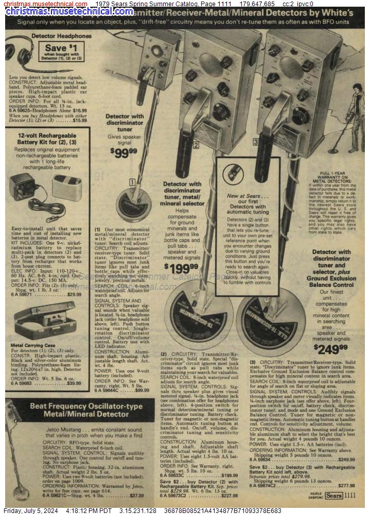 1979 Sears Spring Summer Catalog, Page 1111