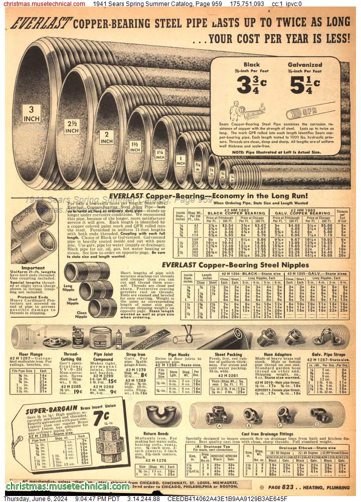 1941 Sears Spring Summer Catalog, Page 959