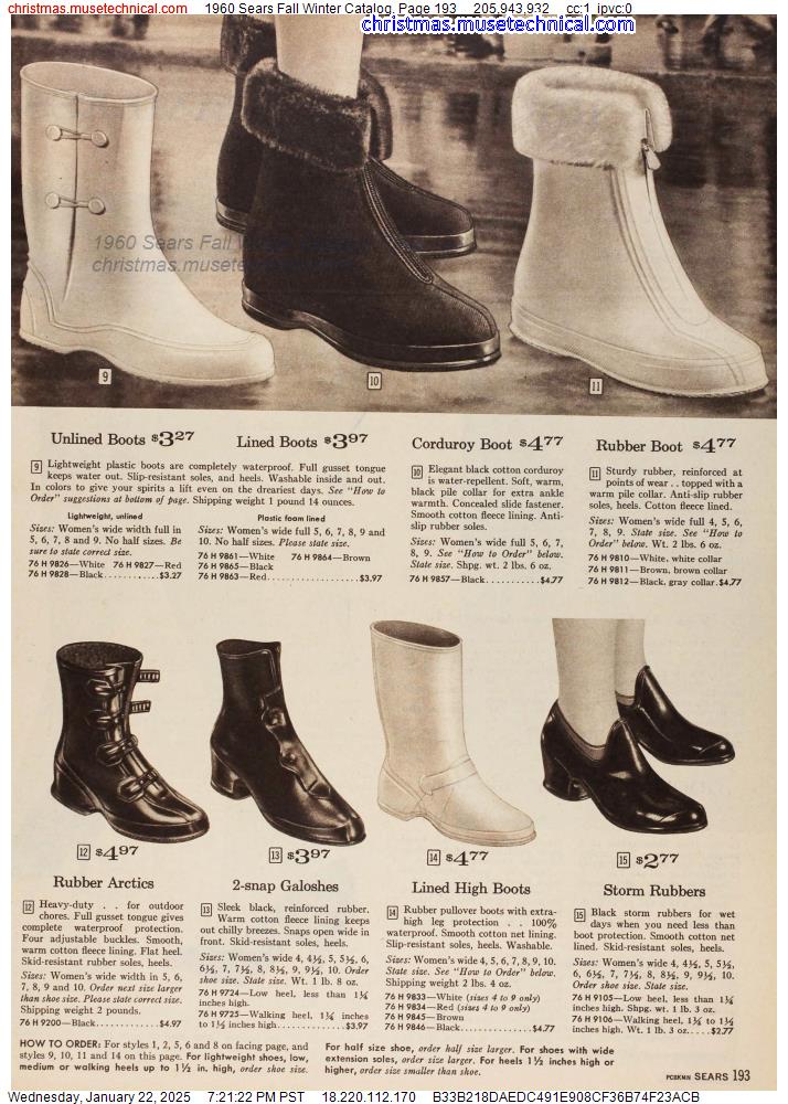 1960 Sears Fall Winter Catalog, Page 193