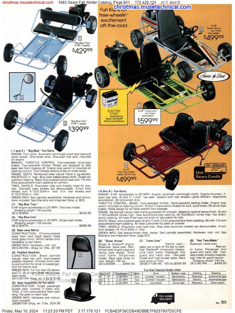 1983 Sears Fall Winter Catalog, Page 801