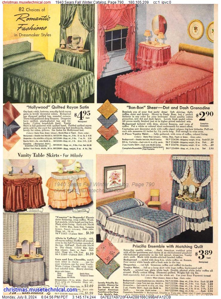 1940 Sears Fall Winter Catalog, Page 790