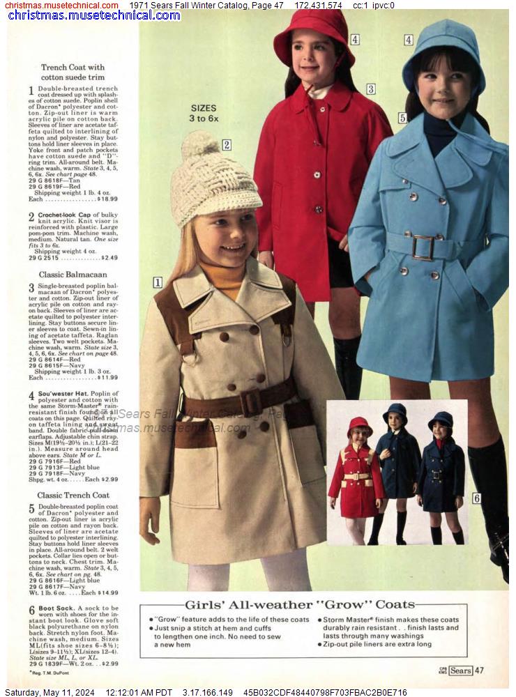 1971 Sears Fall Winter Catalog, Page 47