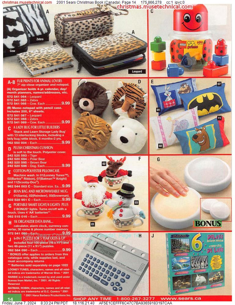 2001 Sears Christmas Book (Canada), Page 14