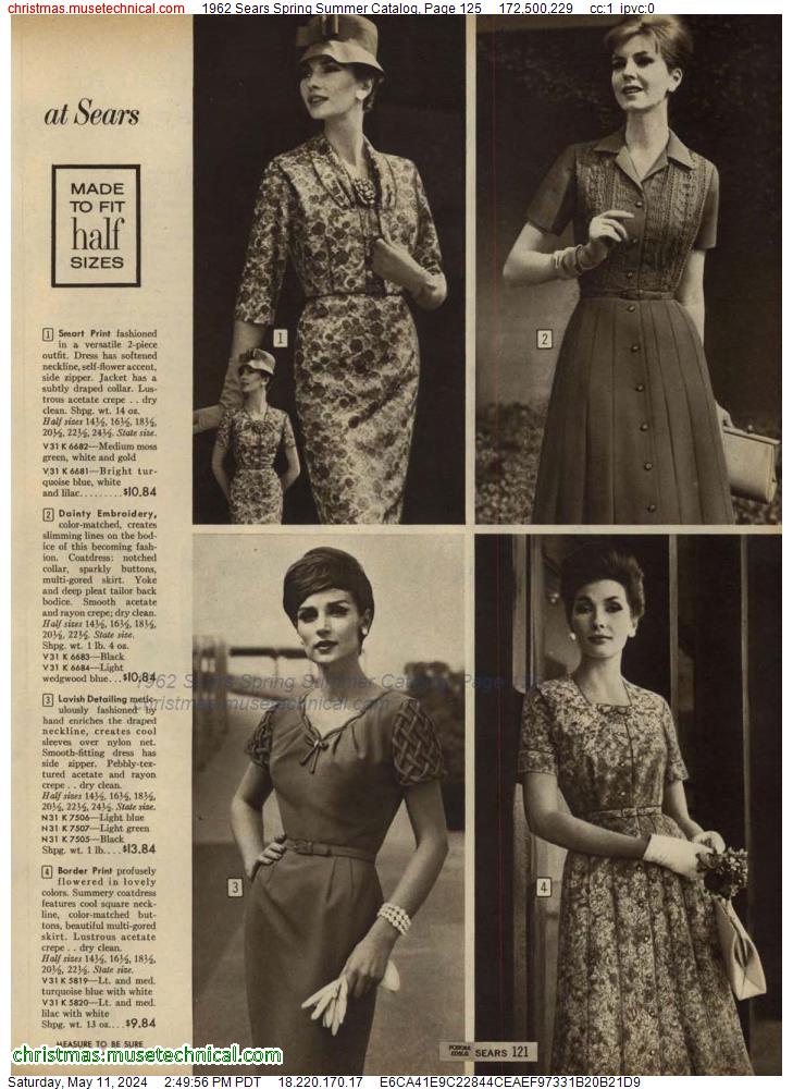1962 Sears Spring Summer Catalog, Page 125