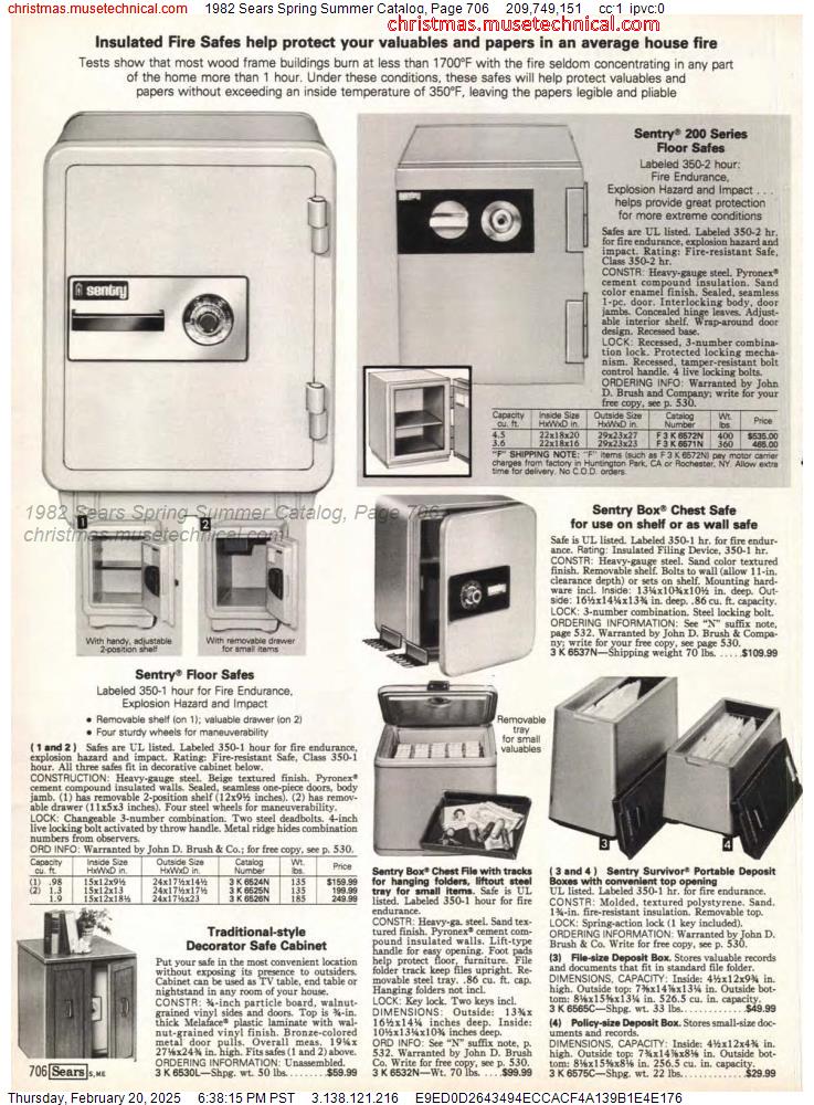 1982 Sears Spring Summer Catalog, Page 706