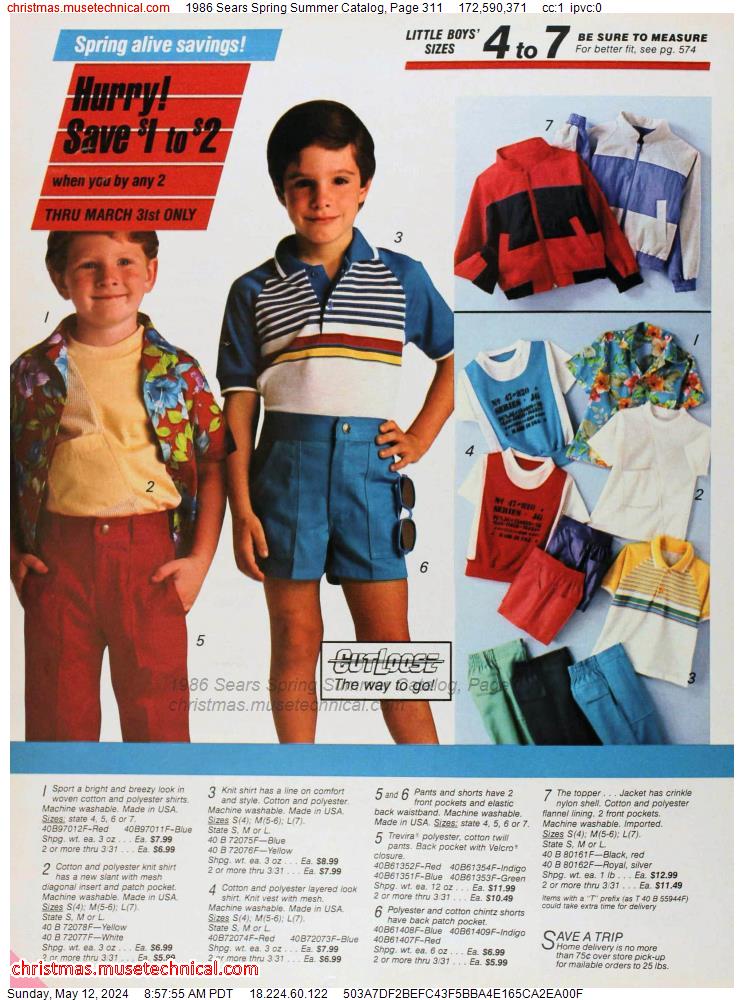 1986 Sears Spring Summer Catalog, Page 311