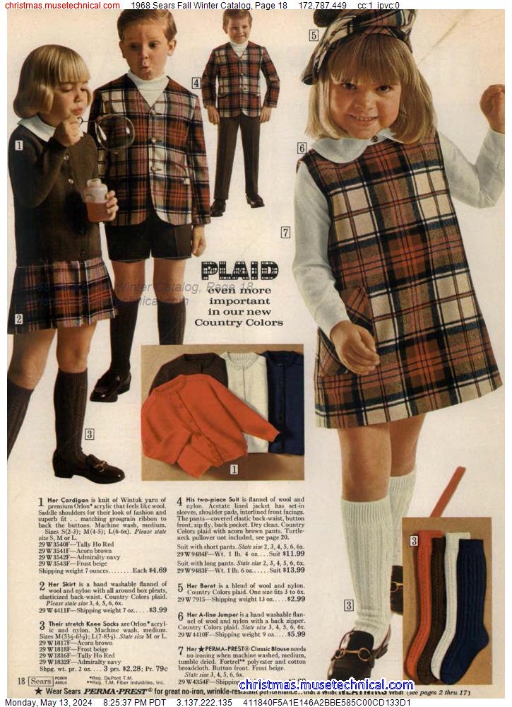 1968 Sears Fall Winter Catalog, Page 18