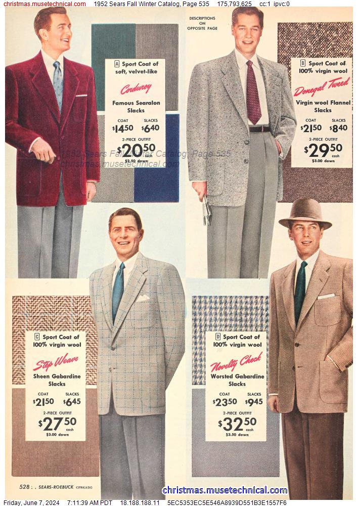 1952 Sears Fall Winter Catalog, Page 535