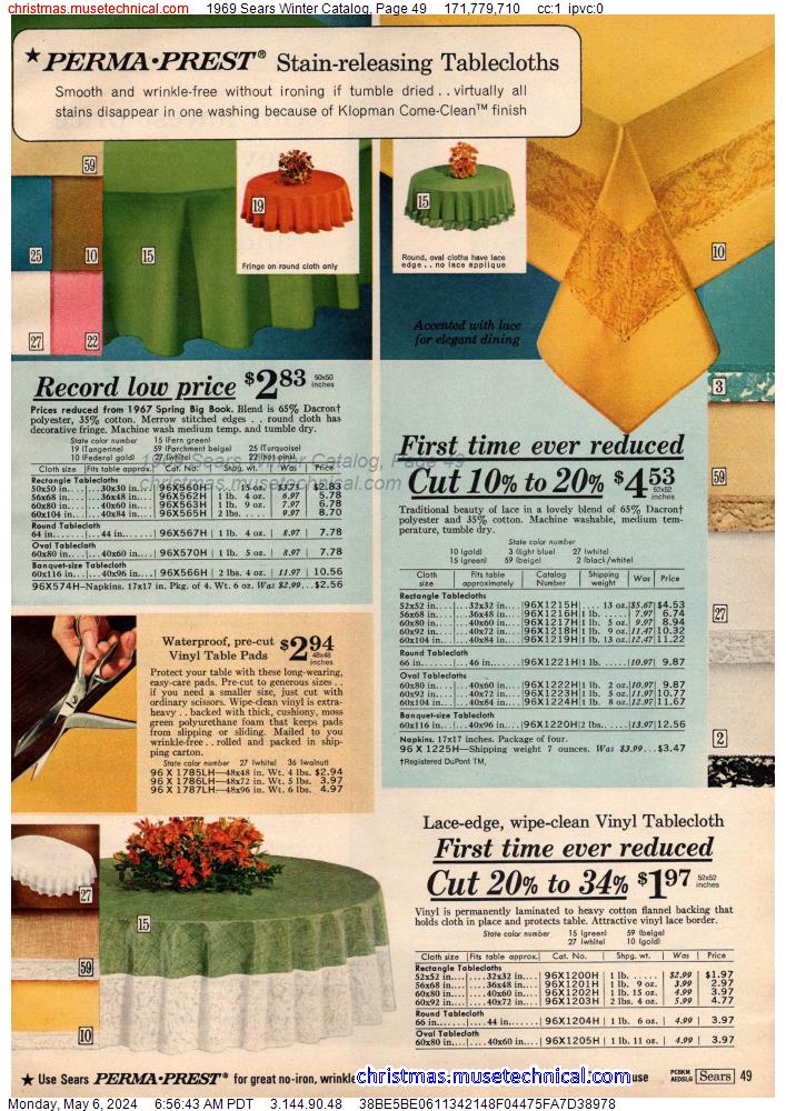 1969 Sears Winter Catalog, Page 49