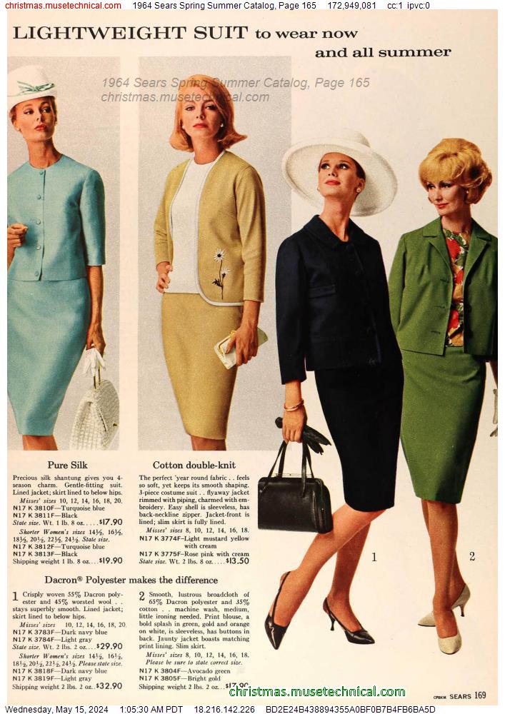 1964 Sears Spring Summer Catalog, Page 165