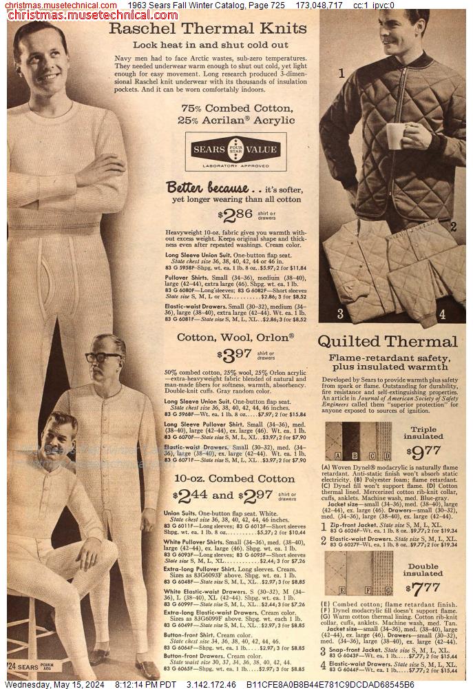 1963 Sears Fall Winter Catalog, Page 725