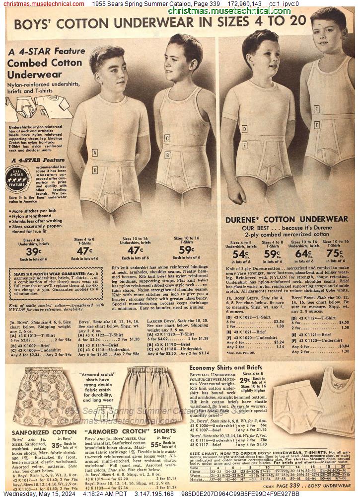 1955 Sears Spring Summer Catalog, Page 339
