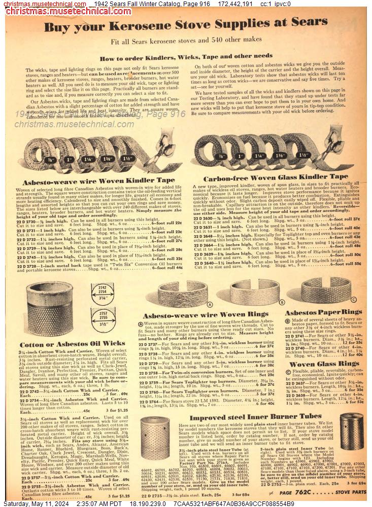 1942 Sears Fall Winter Catalog, Page 916