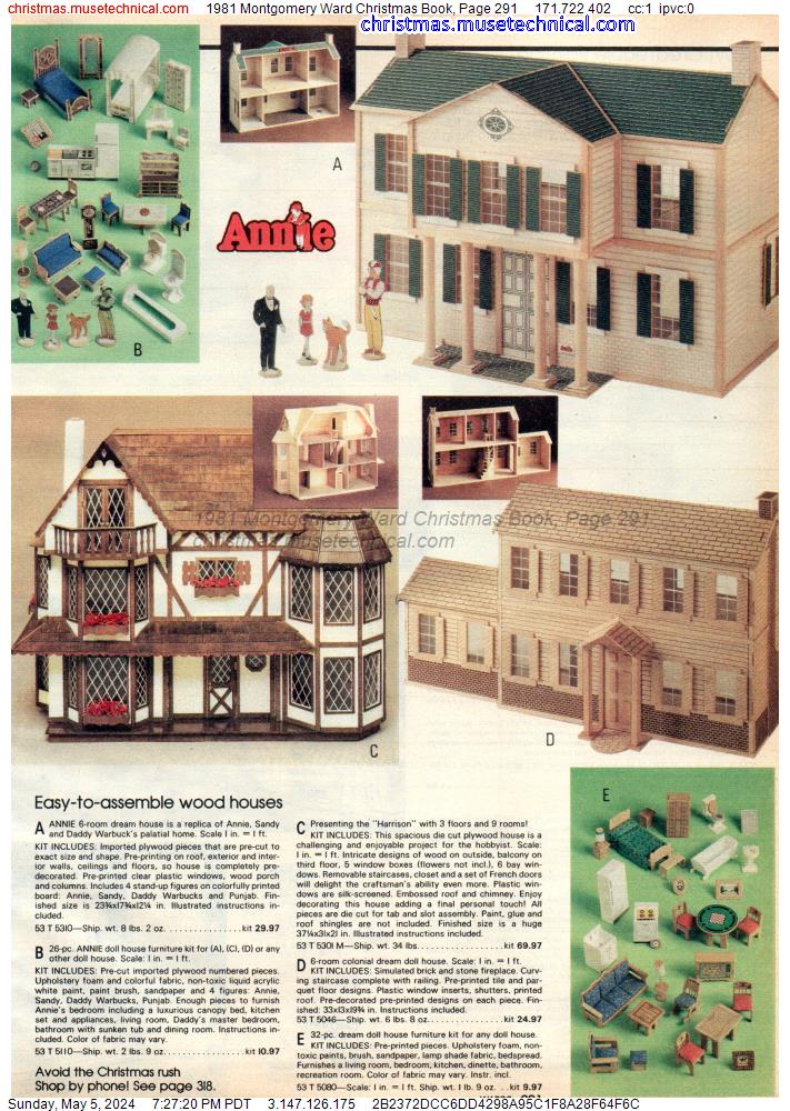1981 Montgomery Ward Christmas Book, Page 291