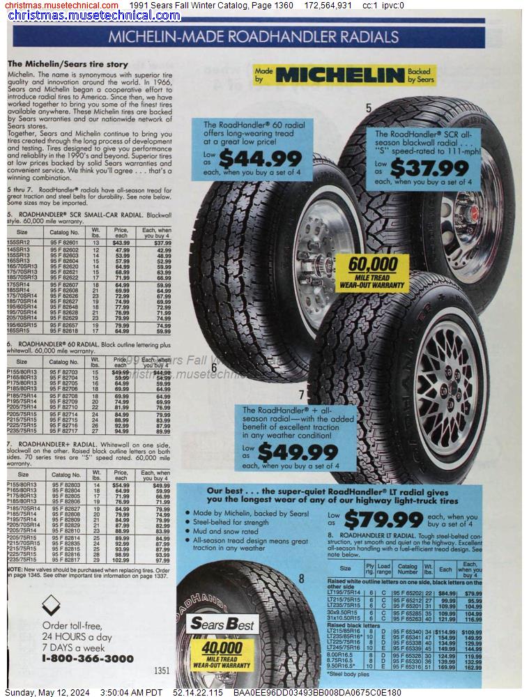 1991 Sears Fall Winter Catalog, Page 1360