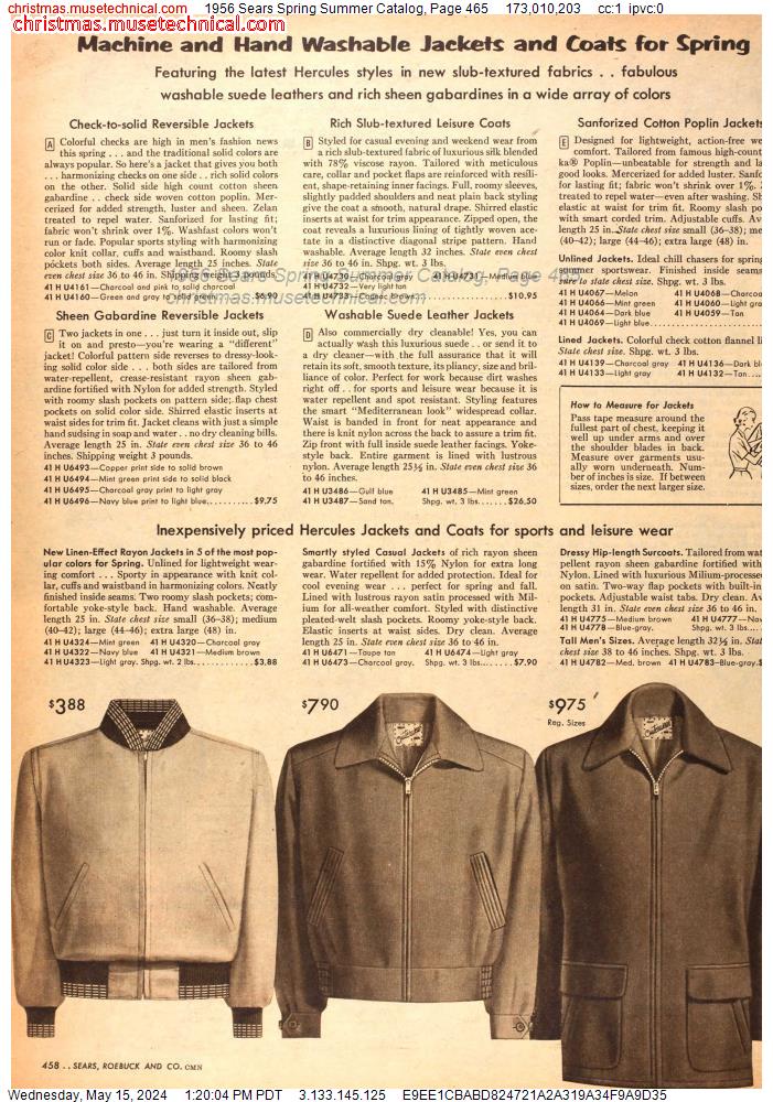 1956 Sears Spring Summer Catalog, Page 465