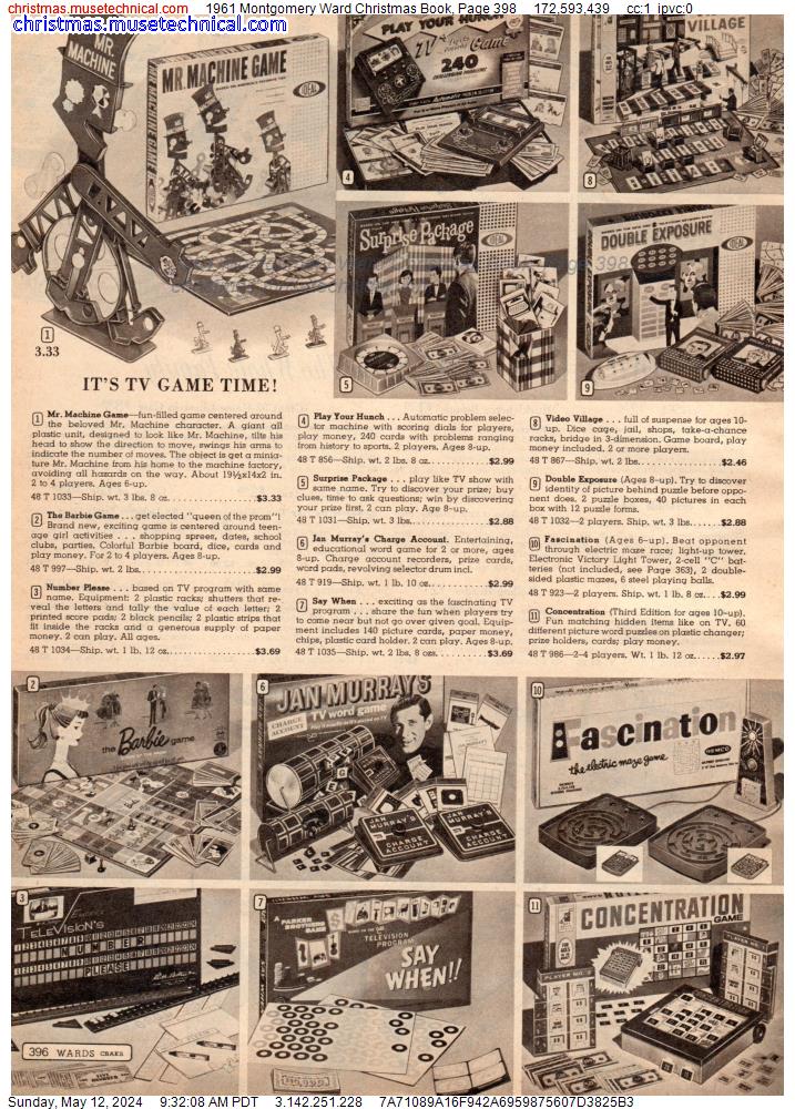 1961 Montgomery Ward Christmas Book, Page 398