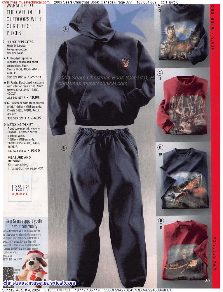 2003 Sears Christmas Book (Canada), Page 377